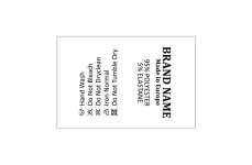 Laundry care textile labels Model TC-M335