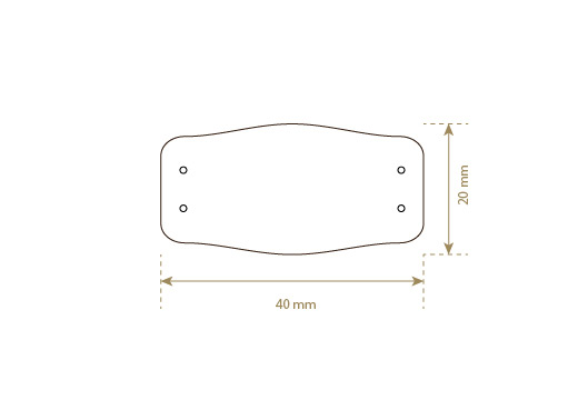 Genuine leather label Model EP-M14