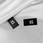 Size label for clothes Model TC-M175