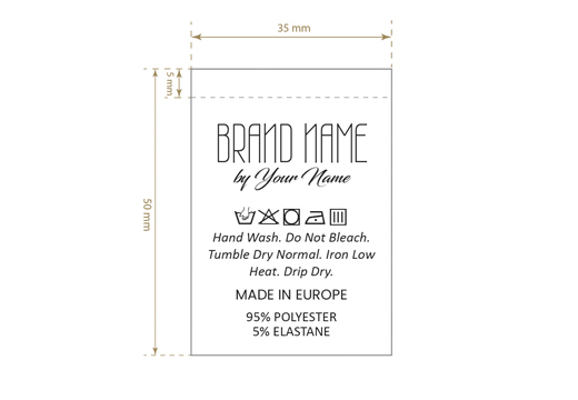 Laundry care label Model TC-M197