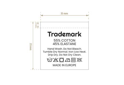 Laundry care label Model TC-M399