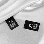 Size label for clothes Model TC-M226