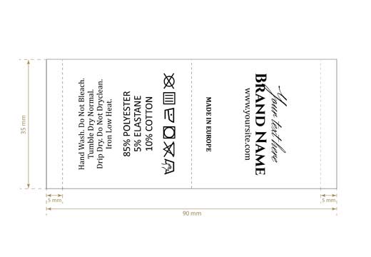 Laundry care label Model TC-M338